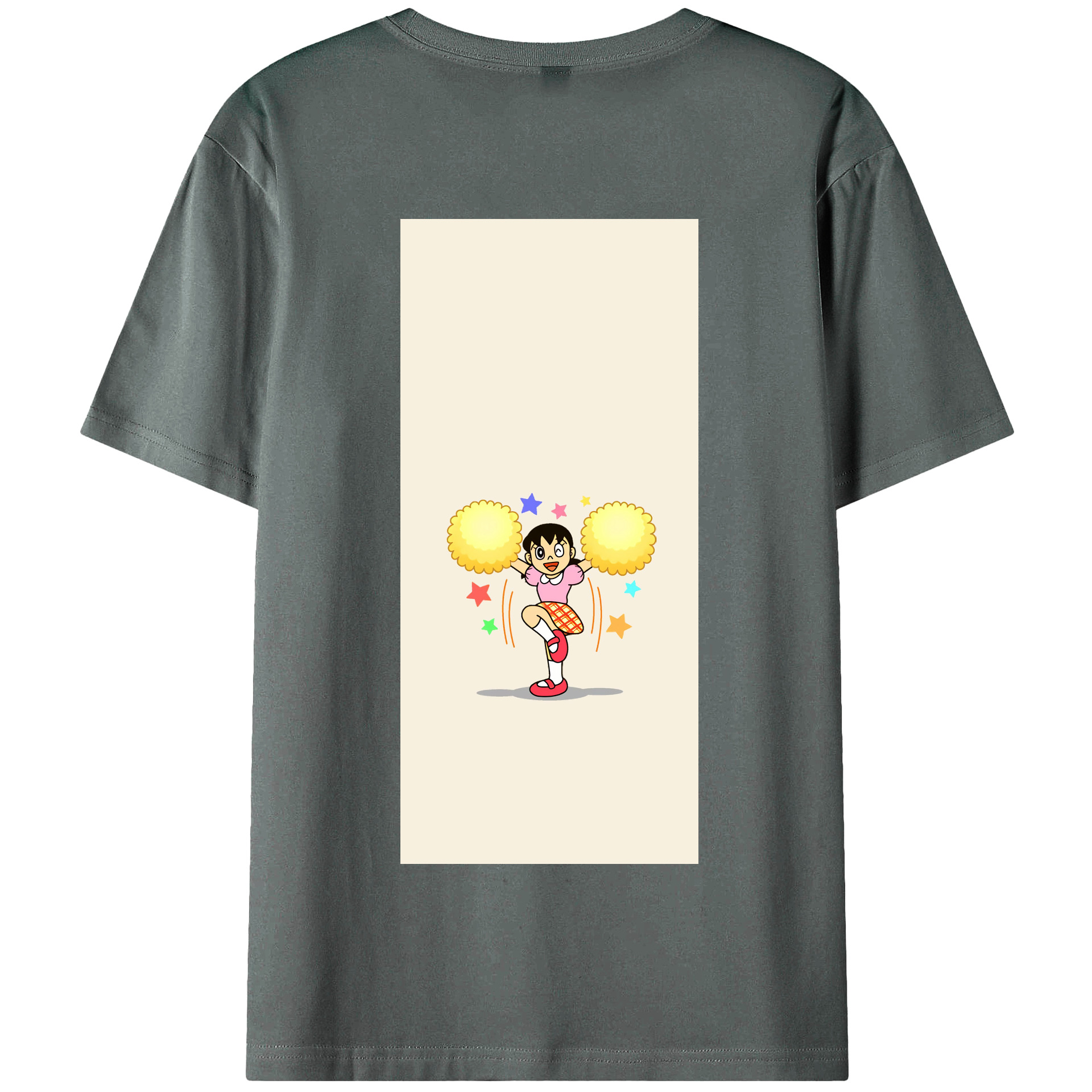 （画像用） ドラえもん みなもと しずか Doraemon Shizuka Minamoto 綿100％半袖Tシャツ（背面プリント）